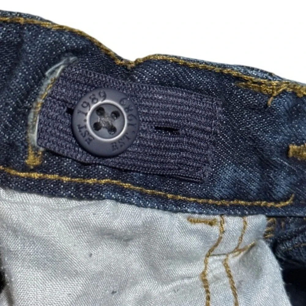 The Childrens Place Boys‎ 3T Straight Leg Jeans Dark Wash Adjustable Waist Denim